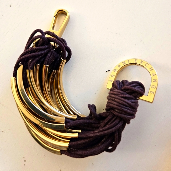 Armani Exchange Gold and Brown Key Holder - Picture 1 of 6